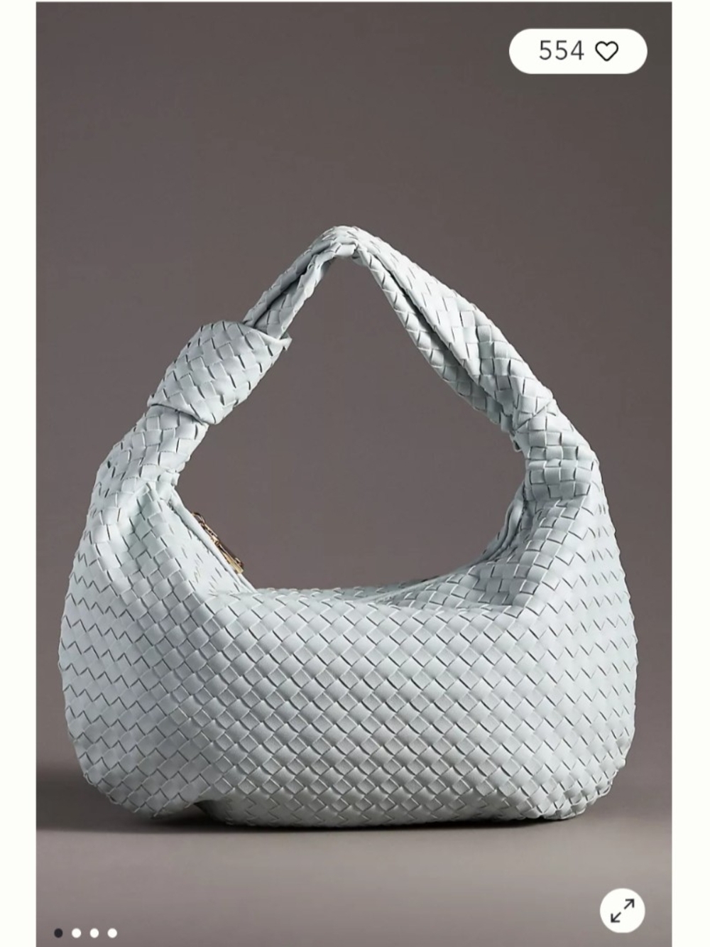 Anthropologie Woven Shoulder Bag — Pale Blue